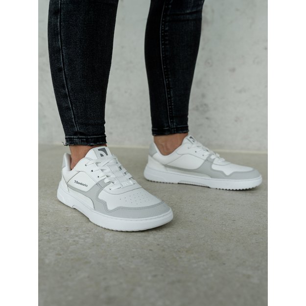 Barefoot Sneakers Barebarics Zing - White & Light Grey