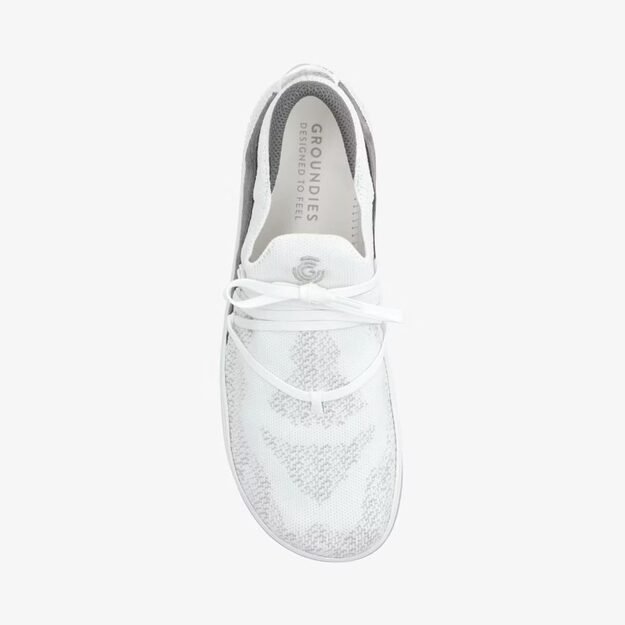 Barefoot Slip-On Tenisky GROUNDIES&reg; Osaka B&iacute;lo &Scaron;ed&eacute;