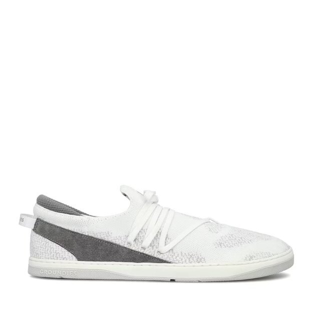 Barefoot Slip-On Tenisky GROUNDIES&reg; Osaka B&iacute;lo &Scaron;ed&eacute;