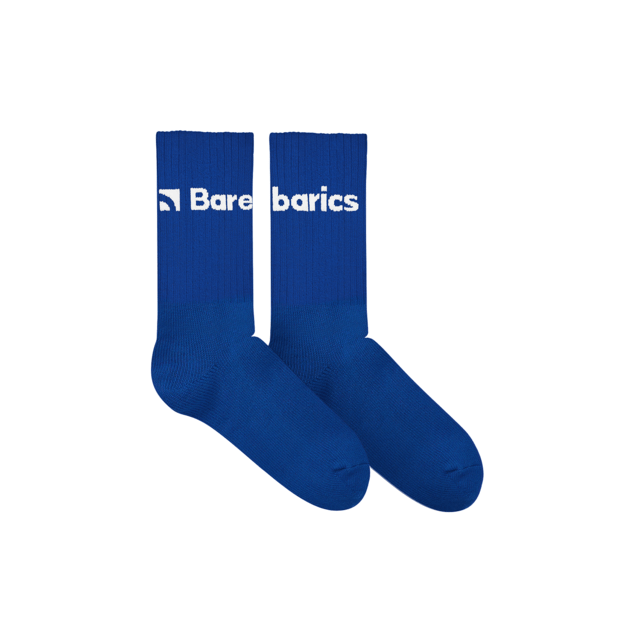 Barebarics - Barefoot kojinės - Crew - kobalto mėlyna - didelis logotipas