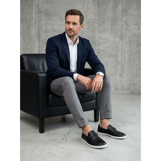 Barefoot Moccasins Be Lenka Amadeus - Black & White