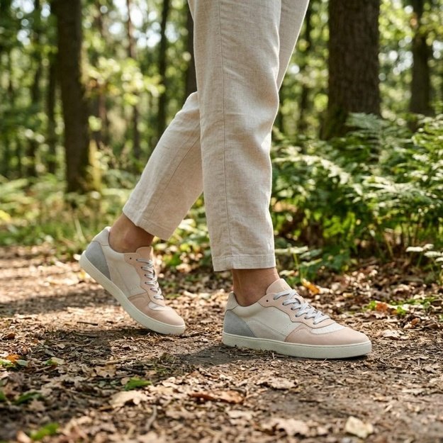 D&aacute;msk&eacute; Barefoot Tenisky GROUNDIES&reg; Nova GS1 Růžovo &Scaron;ed&eacute;