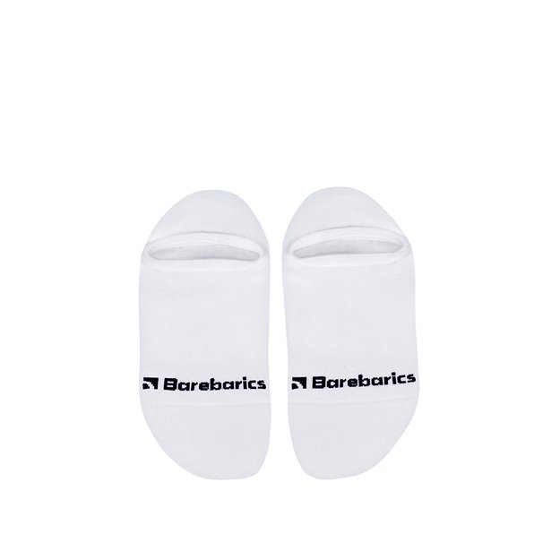 Barebarics - Barefoot Socks - No-Show - White - 3 pack