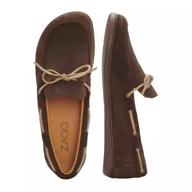 ZAQQ barefoot klasikiniai batai QEA Velours Darkbrown