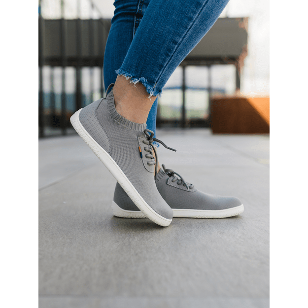 Barefoot Sneakers - Be Lenka Stride - Grey & White