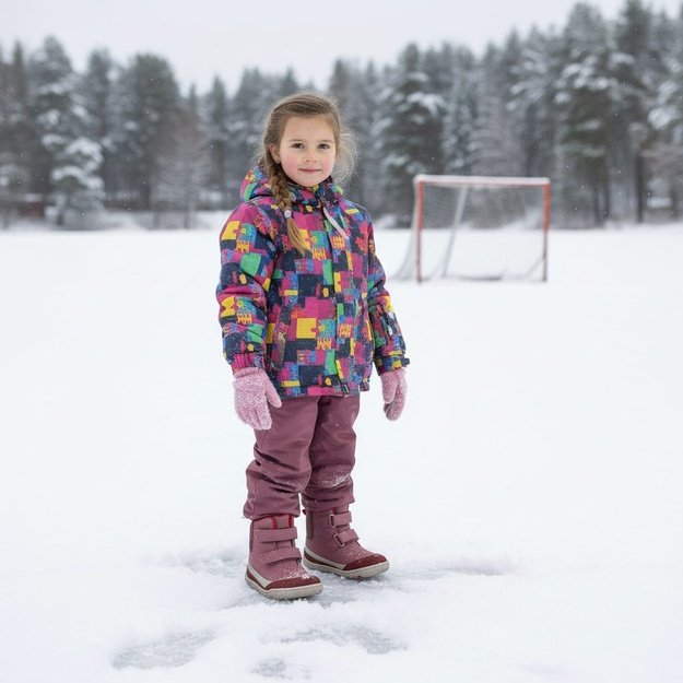 Dětsk&eacute; Barefoot Zateplen&eacute; Kotn&iacute;kov&eacute; Boty GROUNDIES&reg; Ottawa V&iacute;novo Červen&eacute;