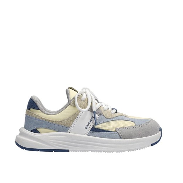 Dětsk&eacute; Barefoot Tenisky GROUNDIES&reg; Starlite 2.0 Junior Citronovo Modr&eacute;
