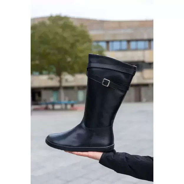 ZAQQ barefoot žieminiai ilgaauliai batai "ATTRAQT Winter" juoda 2