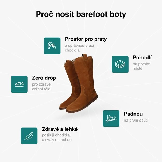 GROUNDIES® barefoot ilgaauliai Tucson ruda 7