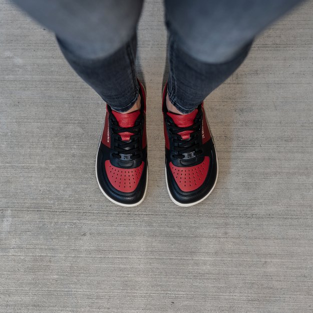 Barefoot Sneakers Barebarics Wave - Black & Red 6