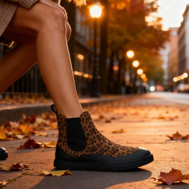 GROUNDIES® Sienna Chelsea aulinukai leopardo raštas 4