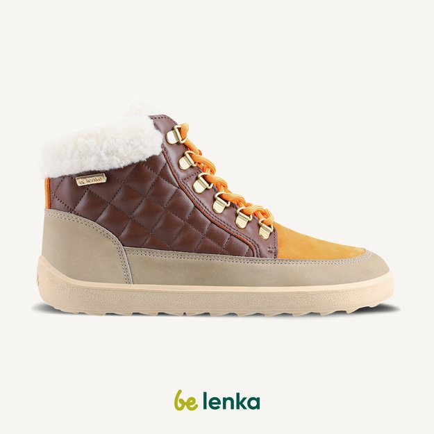 Barefoot Boots Be Lenka Olivia - Taupe, Dark Brown & Orange