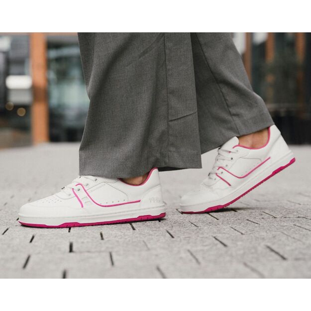 Barefoot Sneakers Barebarics Arise - White & Raspberry Pink