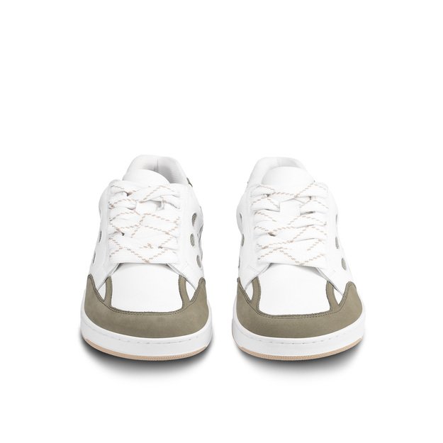 Barefoot Sneakers Barebarics Fusion - White & Army Brown