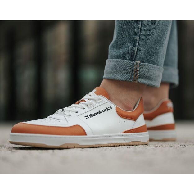 Barefoot Sneakers Barebarics Wave - White & Orange