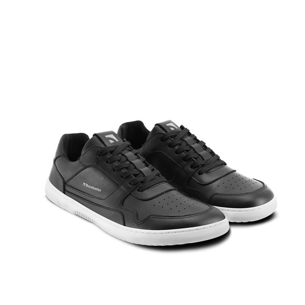 Barefoot Sneakers Barebarics Zing - Black & White - Leather