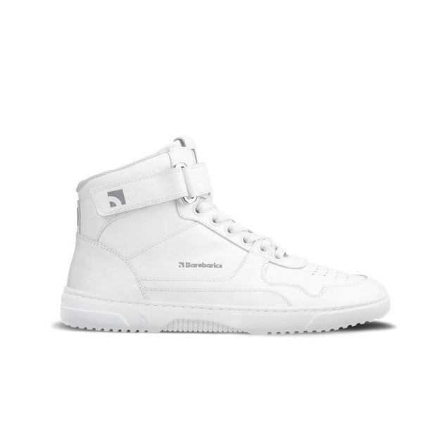 Barefoot Sneakers Barebarics Zing - High Top - All White - Leather