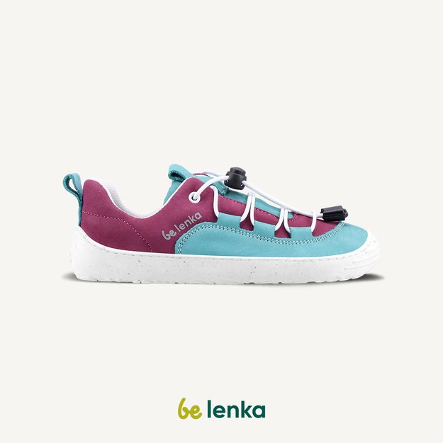 Be Lenka Kids barefoot sneakers - Xplorer - Light Teal & Plum