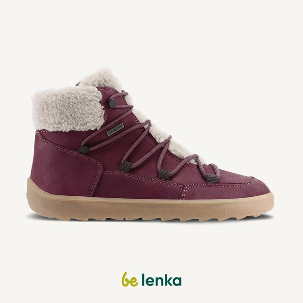 Winter Barefoot Boots Be Lenka Bliss - Burgundy Red (Sandėlio prekė)