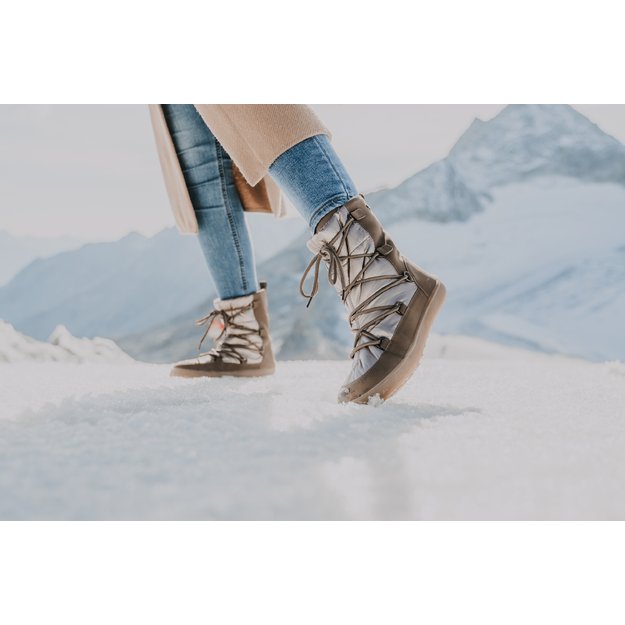 Winter Barefoot Boots Be Lenka Snowfox Woman - Champagne & Brown (Sandėlio prekė)