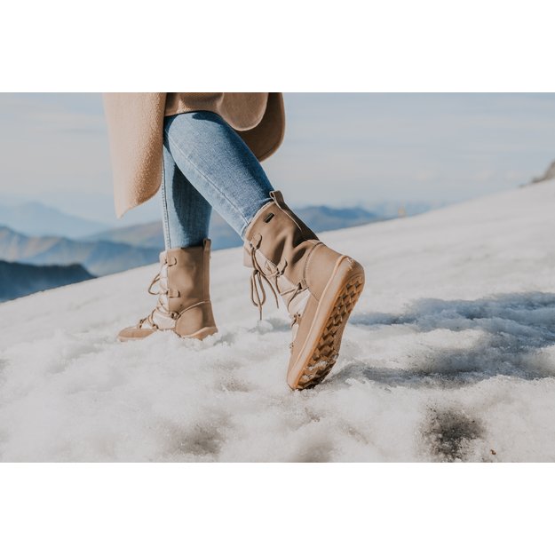 Winter Barefoot Boots Be Lenka Snowfox Woman - Champagne & Brown