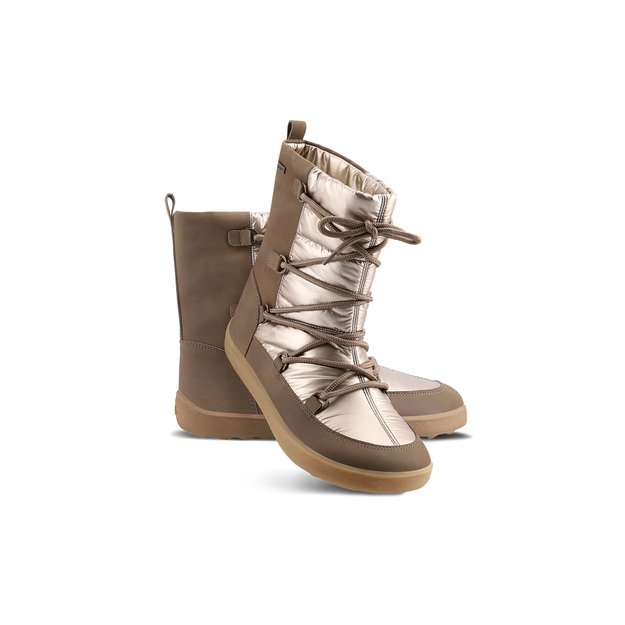 Winter Barefoot Boots Be Lenka Snowfox Woman - Champagne & Brown (Sandėlio prekė)