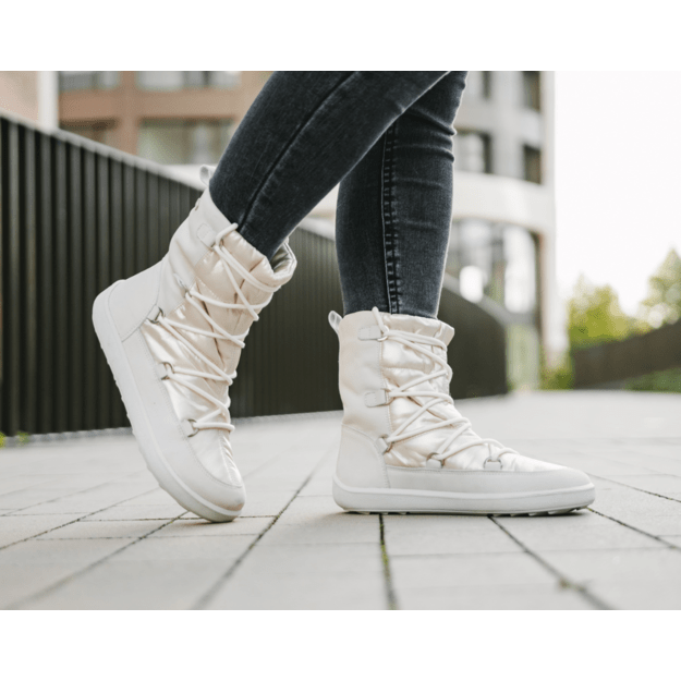 Winter Barefoot Boots Be Lenka Snowfox Woman - Pearl White