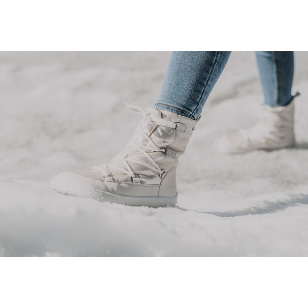 Winter Barefoot Boots Be Lenka Snowfox Woman - Pearl White