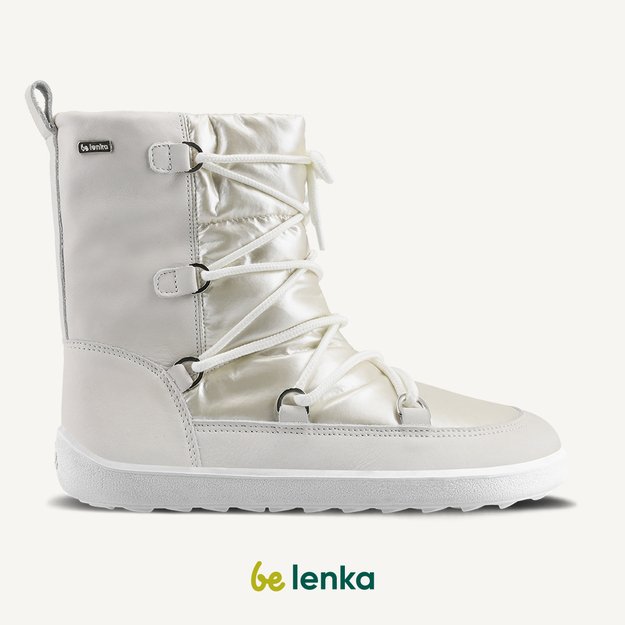 Winter Barefoot Boots Be Lenka Snowfox Woman - Pearl White