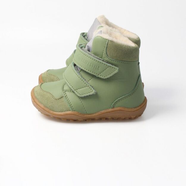 Vaikiški žieminiai Barefoot batai bLIFESTYLE GIBBON šviesiai žalia (Sandėlio prekė)