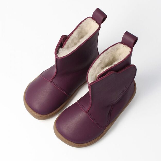 Vaikiški žieminiai Barefoot batai bLIFESTYLE INDRI bordo (Sandėlio prekė)