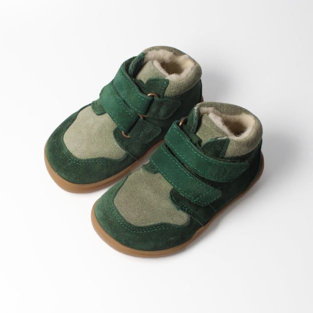 Vaikiški rudeniniai Barefoot batai bLIFESTYLE SNOW LEOPARD žalia (Sandėlio prekė)