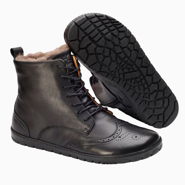 ZAQQ barefoot batai QUINTIC Winter Brogue Black